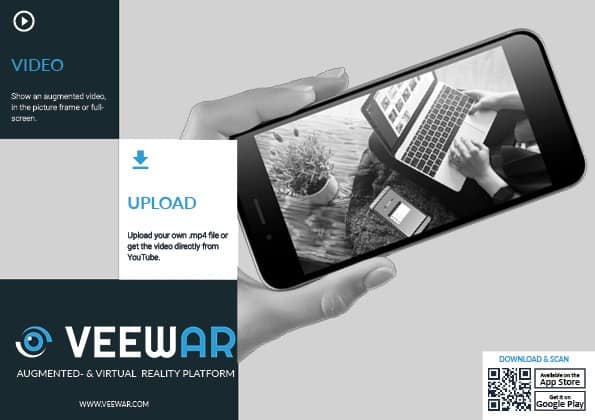 Scan de afbeelding met de VEEWAR app en bekijk de augmented video